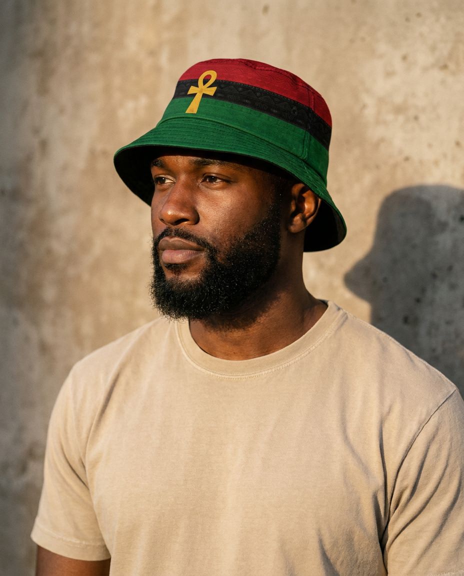 Pan African Ankh Bucket Hat Bucket Hat Tianci 