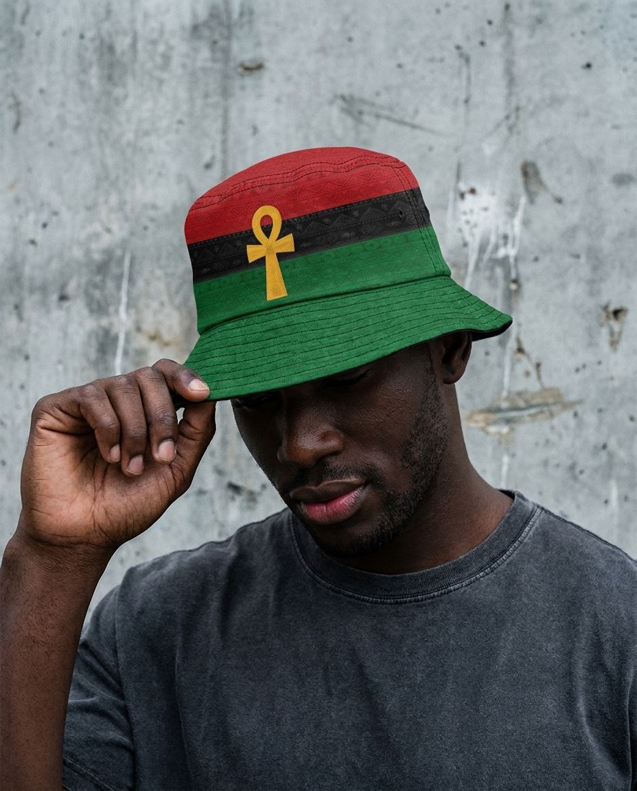 Pan African Ankh Bucket Hat Bucket Hat Tianci 