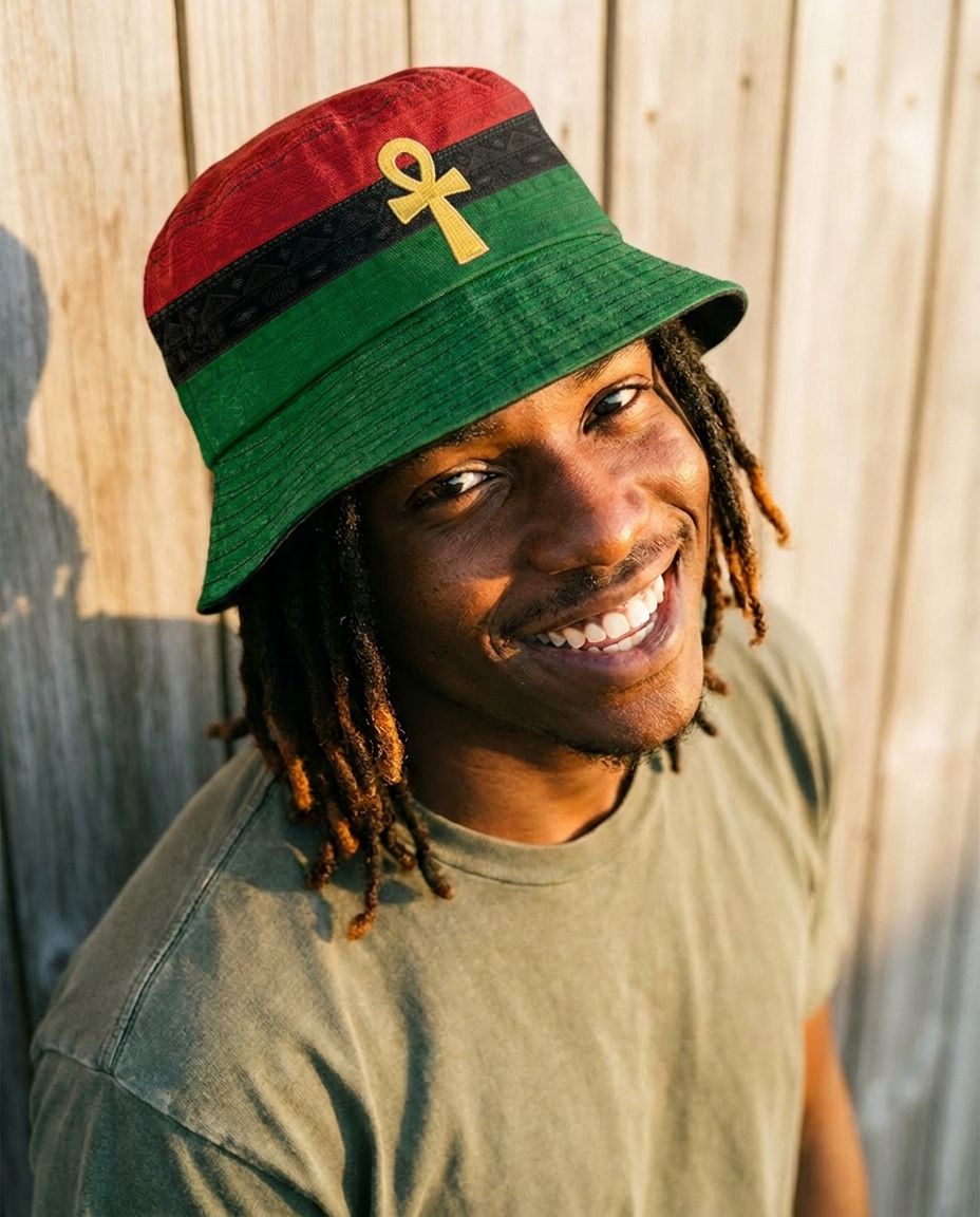 Pan African Ankh Bucket Hat Bucket Hat Tianci 