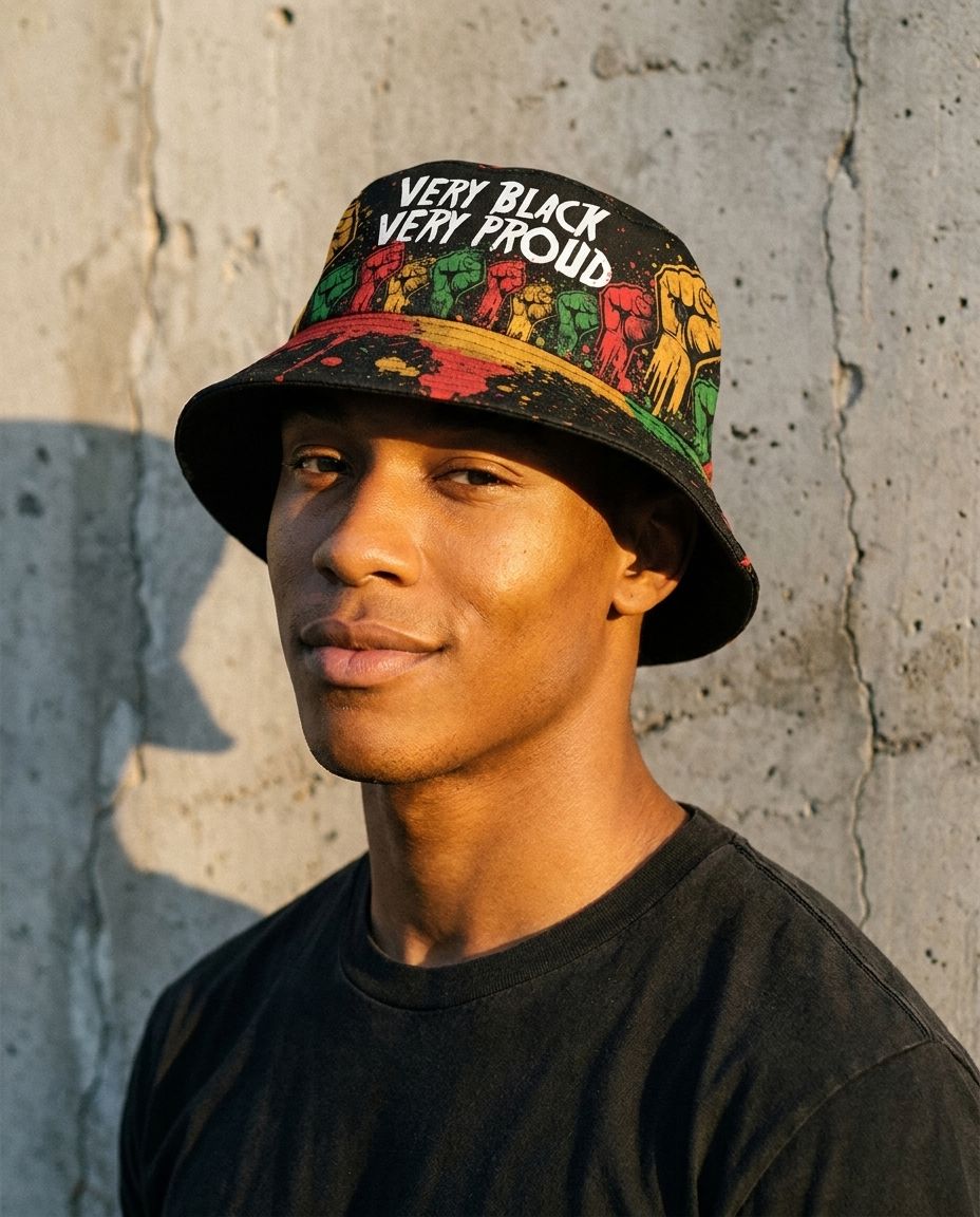 Very Black Very Proud Bucket Hat Bucket Hat Tianci 