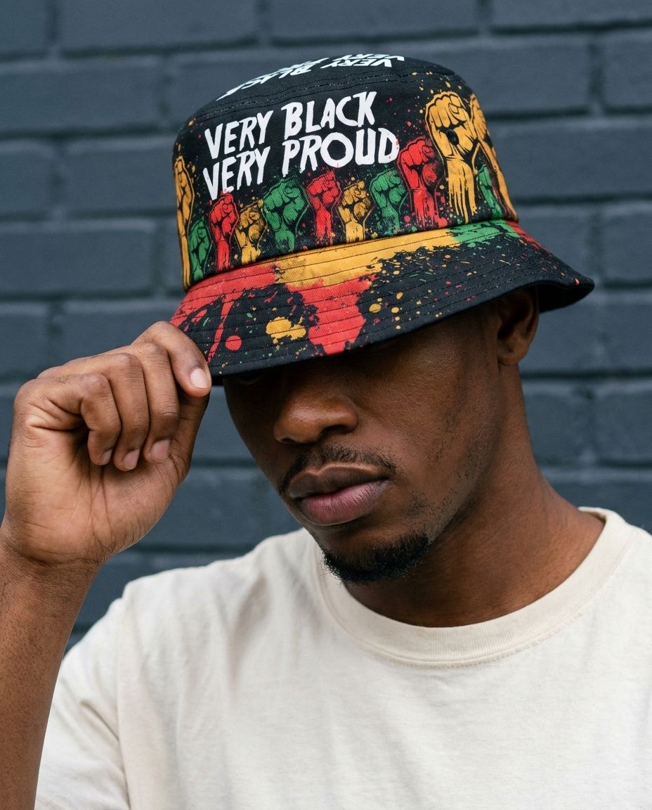 Very Black Very Proud Bucket Hat Bucket Hat Tianci 