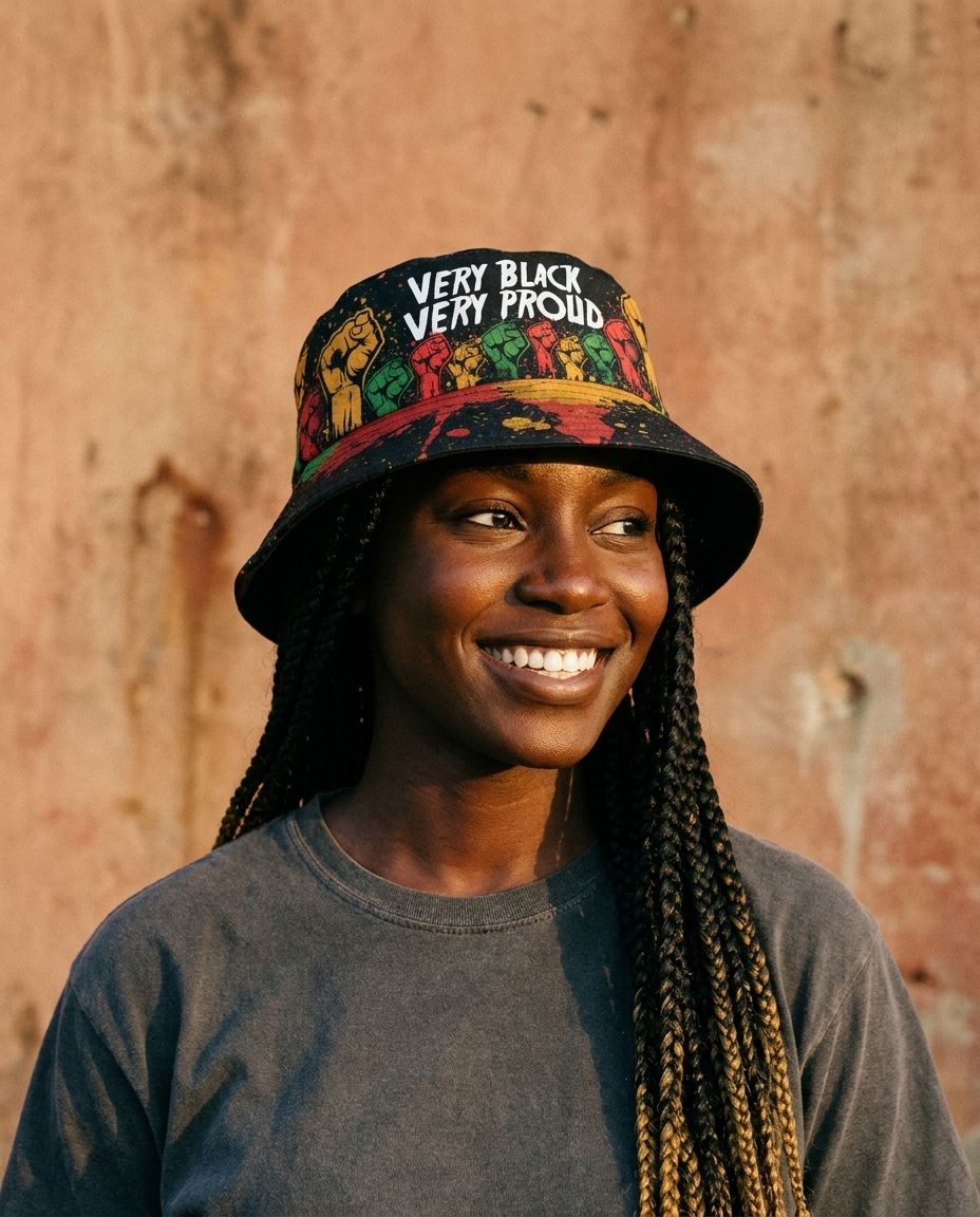 Very Black Very Proud Bucket Hat Bucket Hat Tianci 