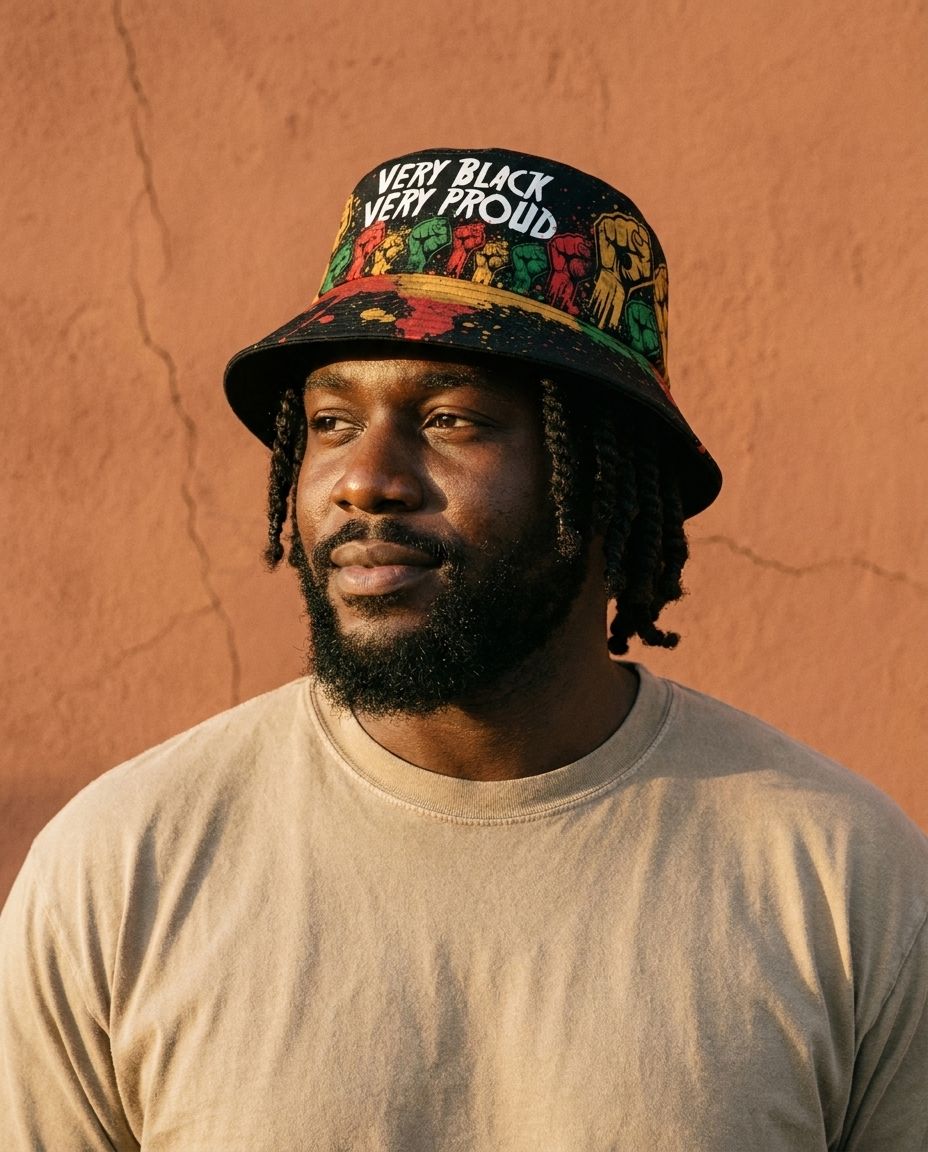 Very Black Very Proud Bucket Hat Bucket Hat Tianci 