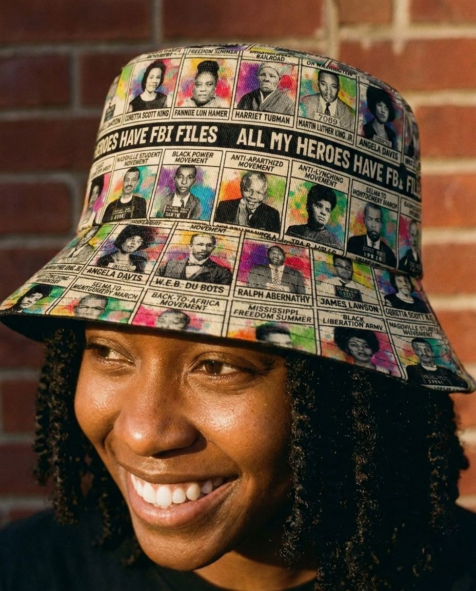 All My Heroes Have FBI Files Bucket Hat Bucket Hat Tianci 