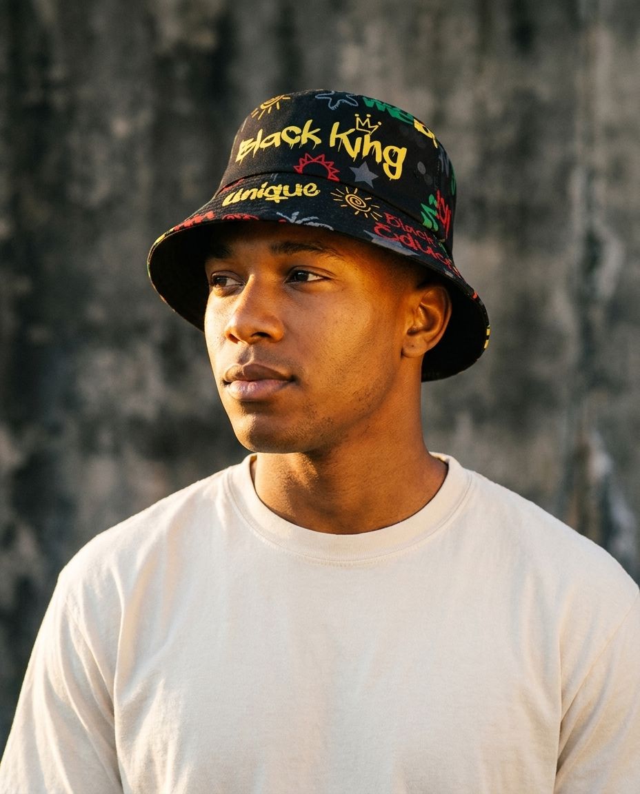 Black King's Time Bucket Hat Bucket Hat Tianci 