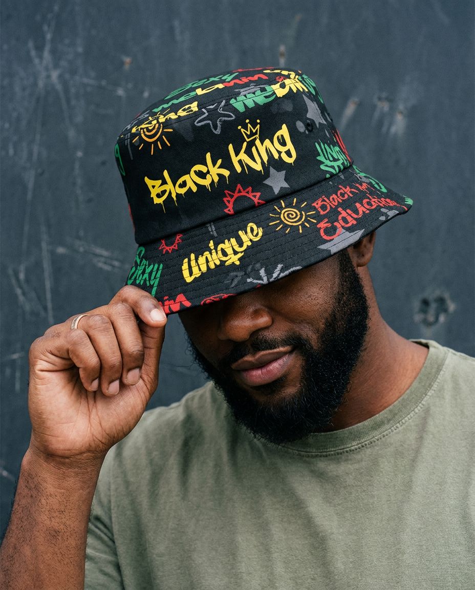 Black King's Time Bucket Hat Bucket Hat Tianci 