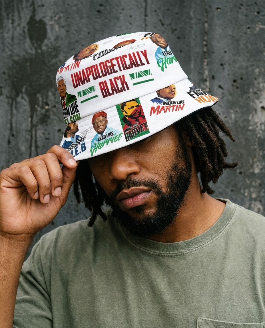 Unapologetically Black 2 Bucket Hat Bucket Hat Tianci 