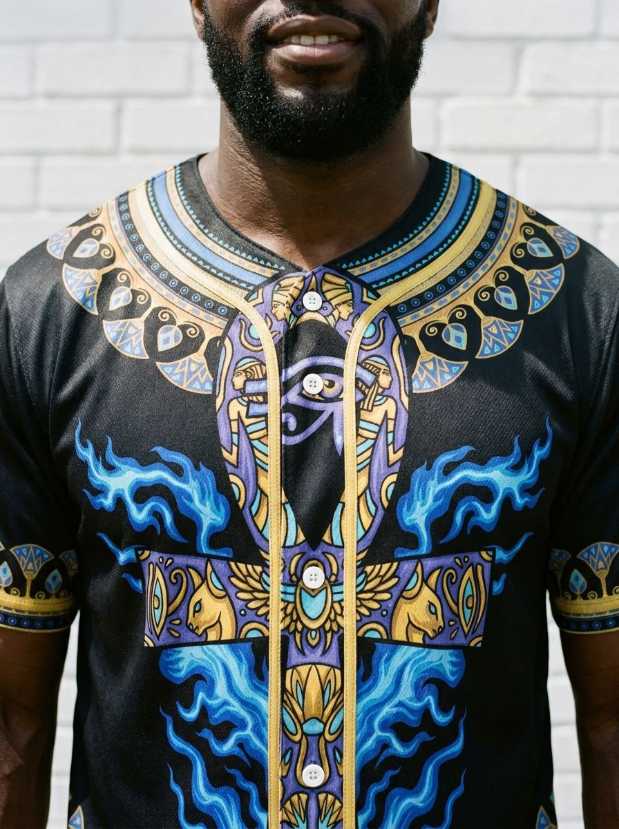 Personalized Egyptian Ankh Ft Eye Of Ra Jersey Shirt Jersey Shirt Tianci 