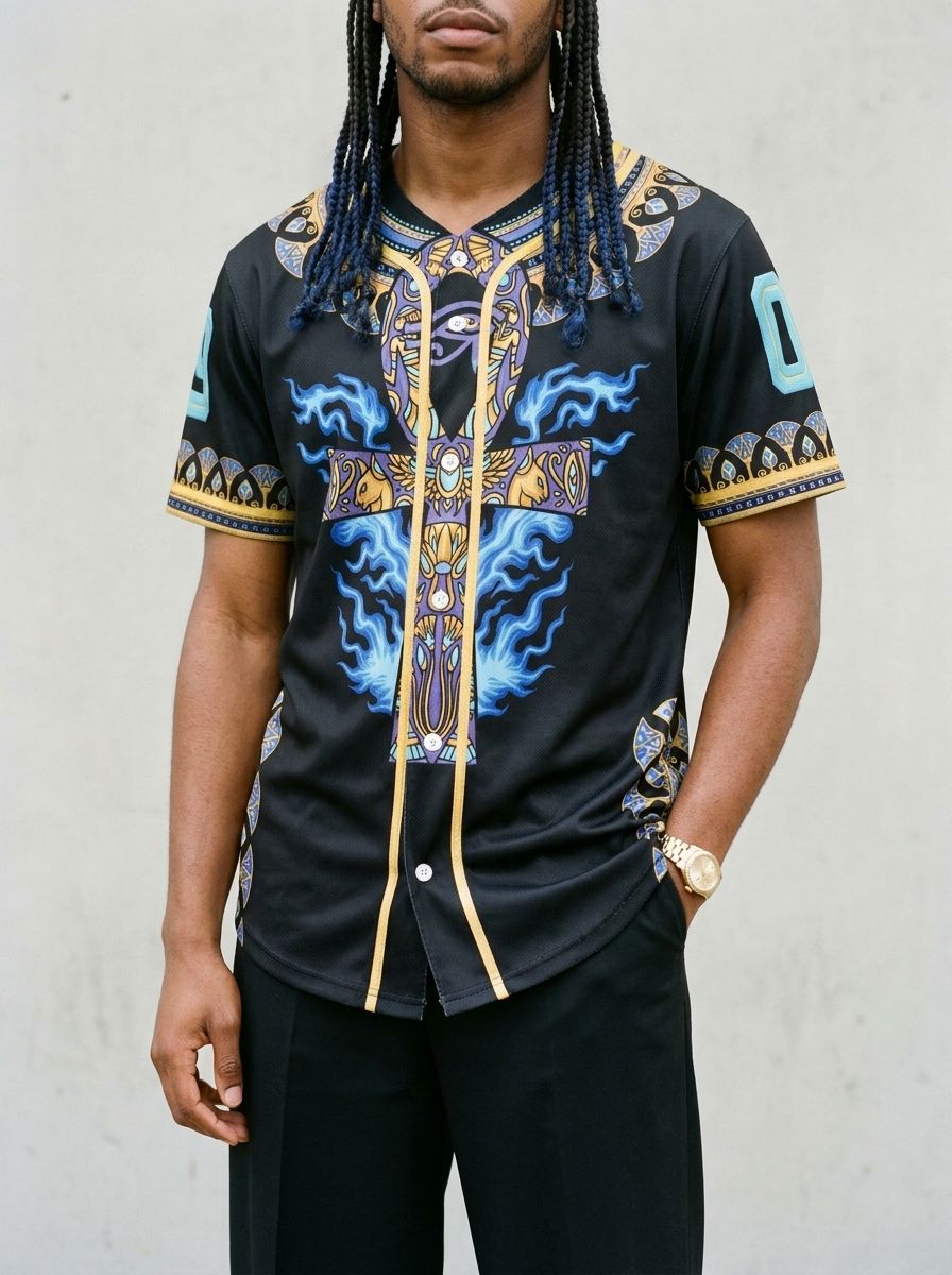 Personalized Egyptian Ankh Ft Eye Of Ra Jersey Shirt Jersey Shirt Tianci 