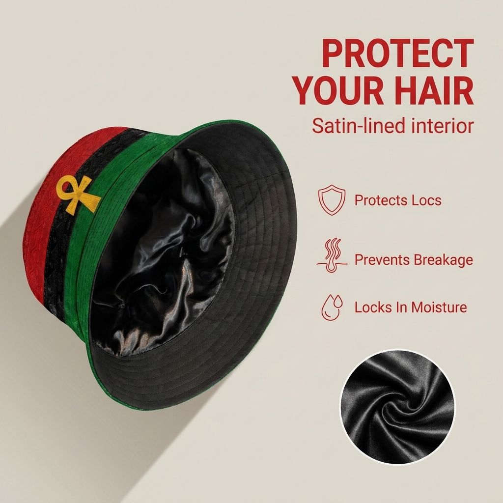 Pan African Ankh Bucket Hat Bucket Hat Tianci 