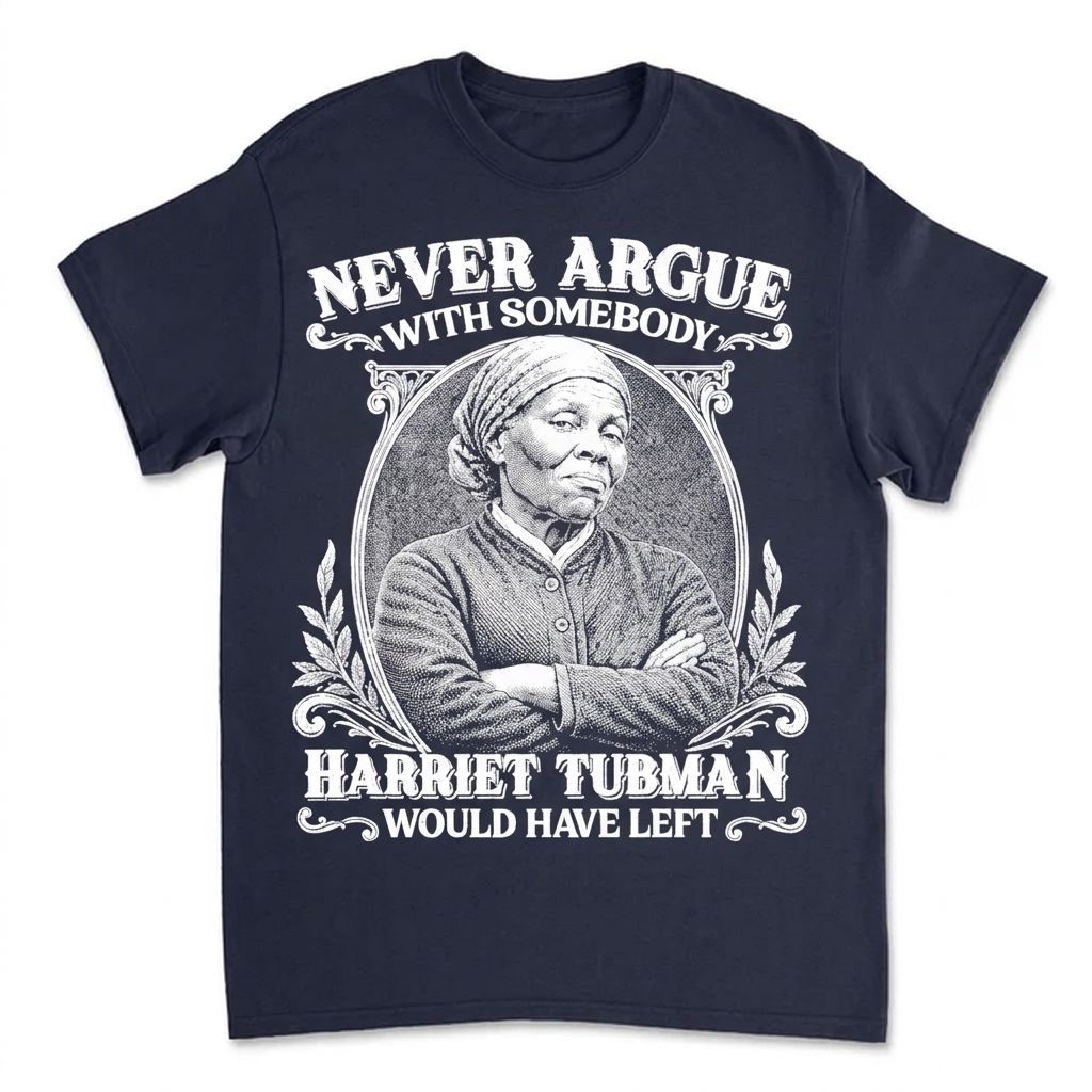 Never Argue With Somebody Harriet Tubman Would Have Left T-Shirt Apparel Gearment Budget-friendly - Sturdy & Reliable Navy S