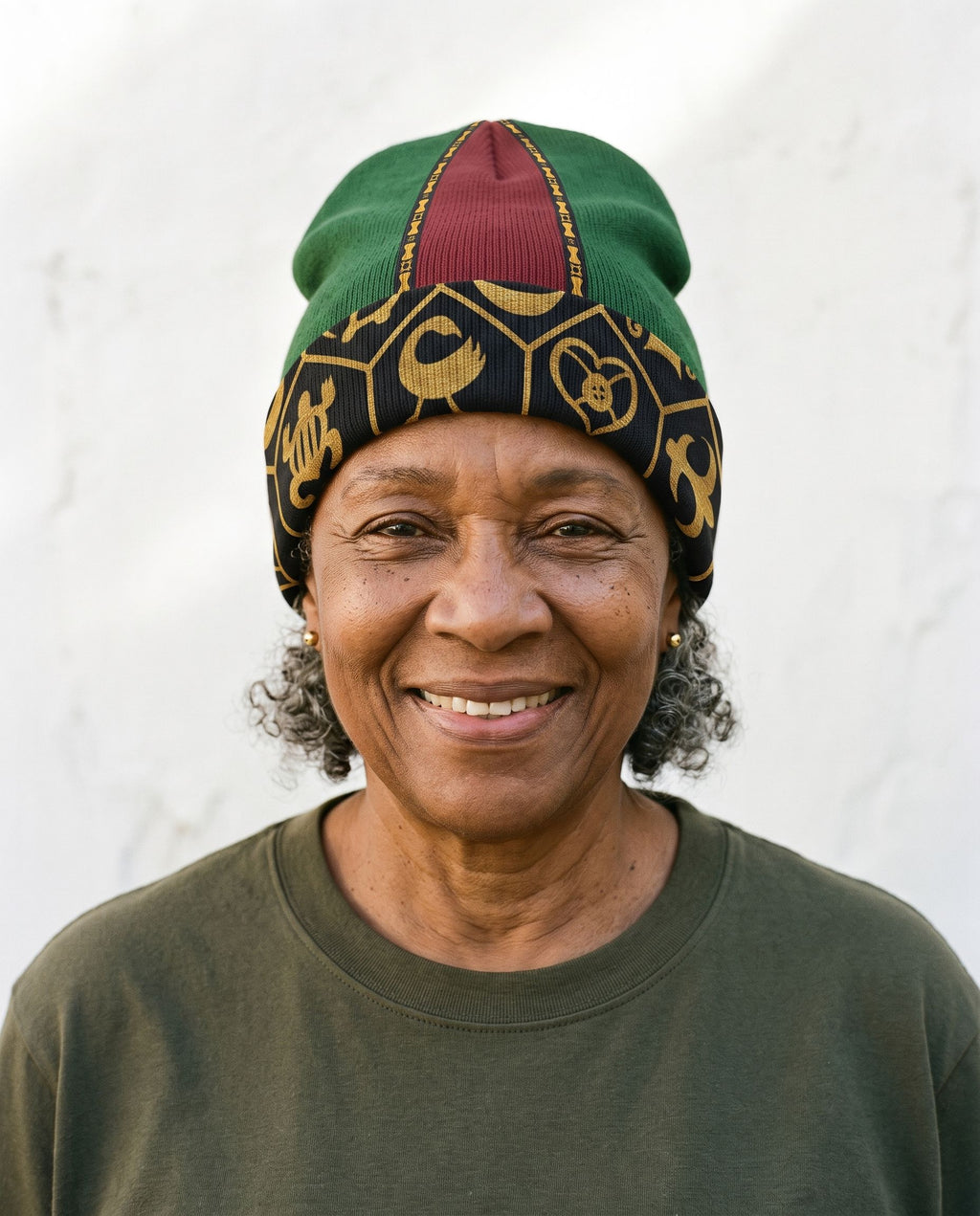 Pan Africa & Adinkra Pattern Beanie Hat Beanie Hat Tianci 