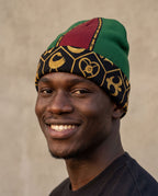 Pan Africa & Adinkra Pattern Beanie Hat Beanie Hat Tianci 