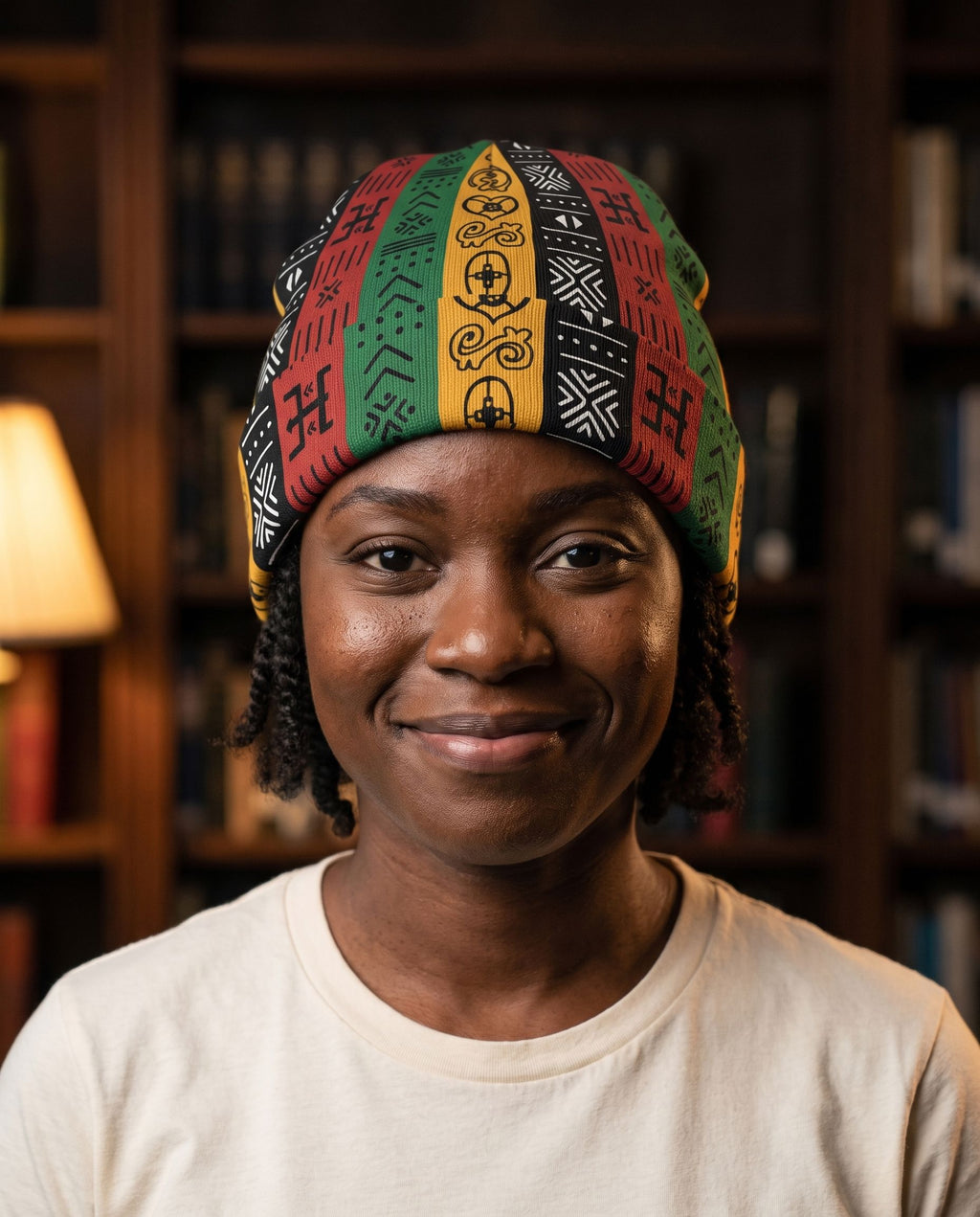 African Symbols In Pan African Colors Beanie Hat Beanie Hat Tianci 