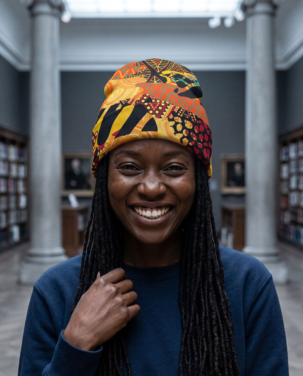 Colored African Patchwork Beanie Hat Beanie Hat Tianci 
