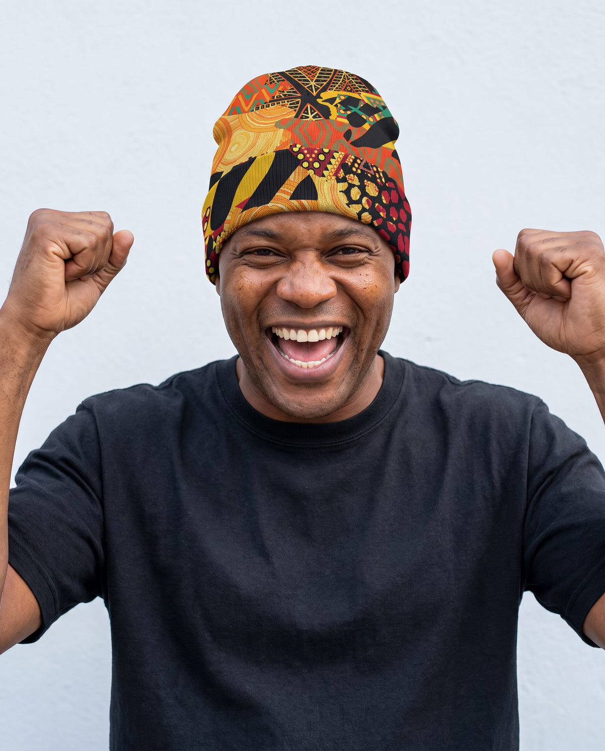 Colored African Patchwork Beanie Hat Beanie Hat Tianci 