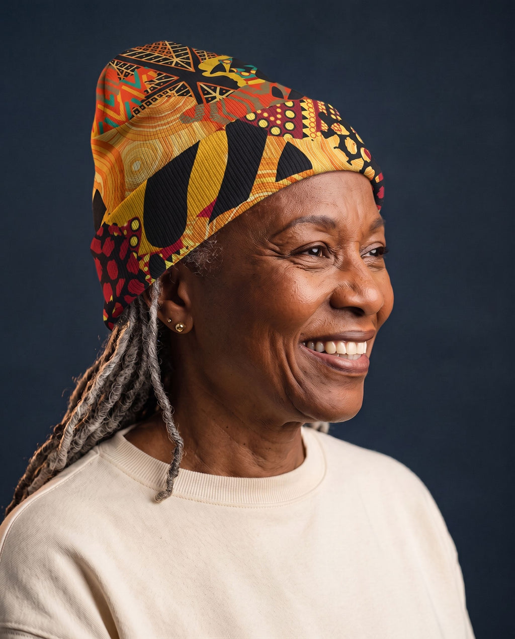 Colored African Patchwork Beanie Hat Beanie Hat Tianci 