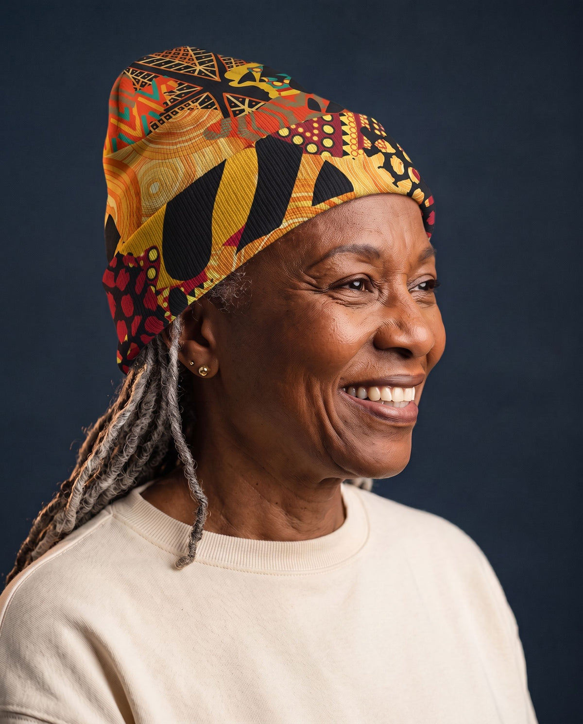 Colored African Patchwork Beanie Hat Beanie Hat Tianci 