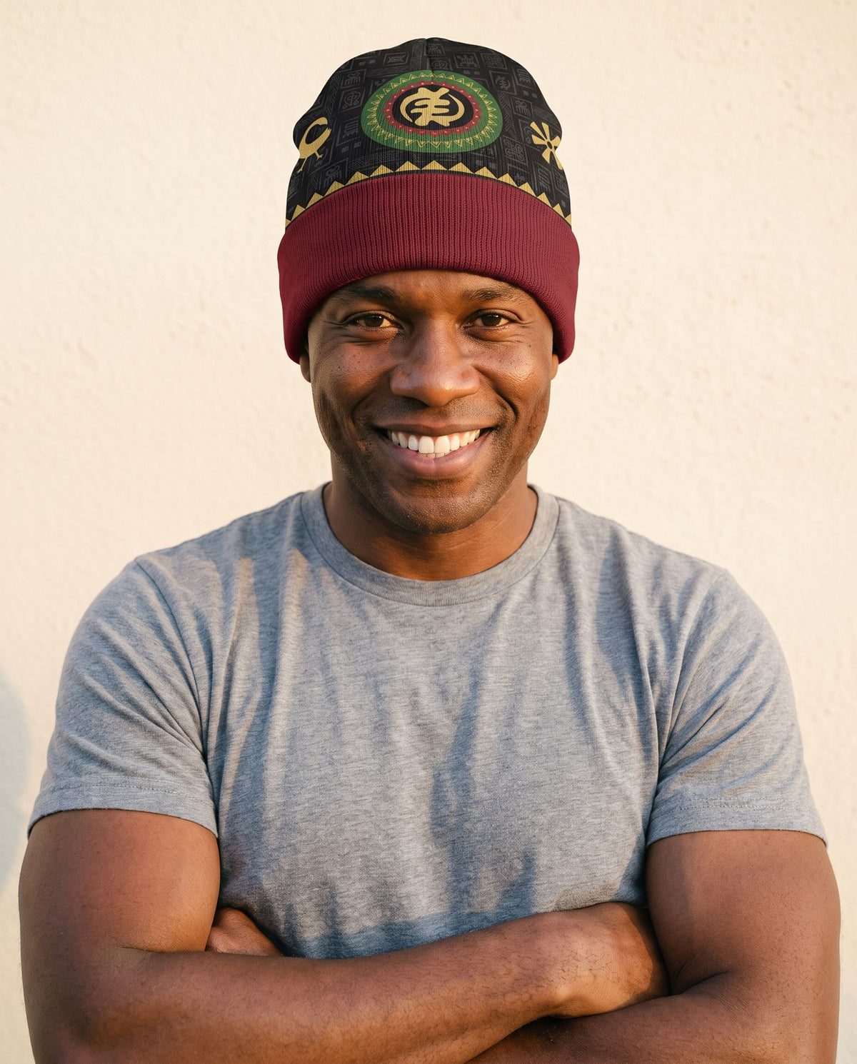 Adinkra Symbols Beanie Hat Beanie Hat Tianci 