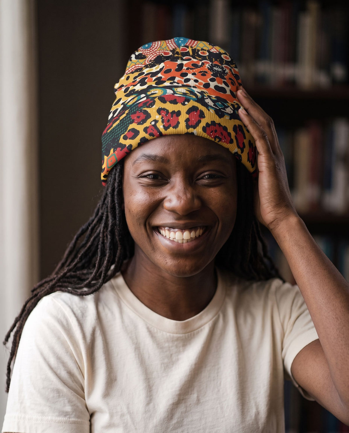 African Patchwork 2 Beanie Hat Beanie Hat Tianci 