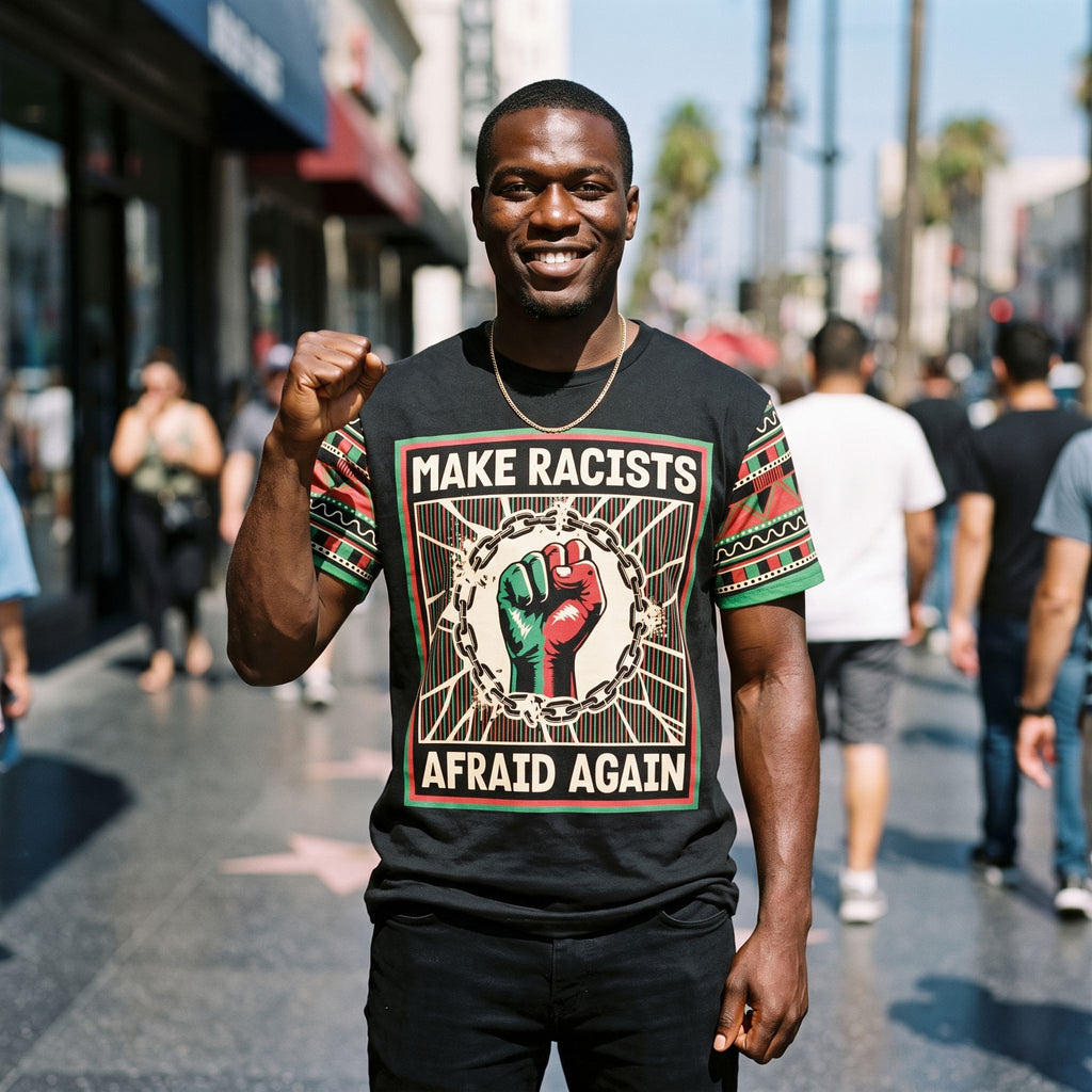 Make Racists Afraid Again T-Shirt AOP Tee Tianci 