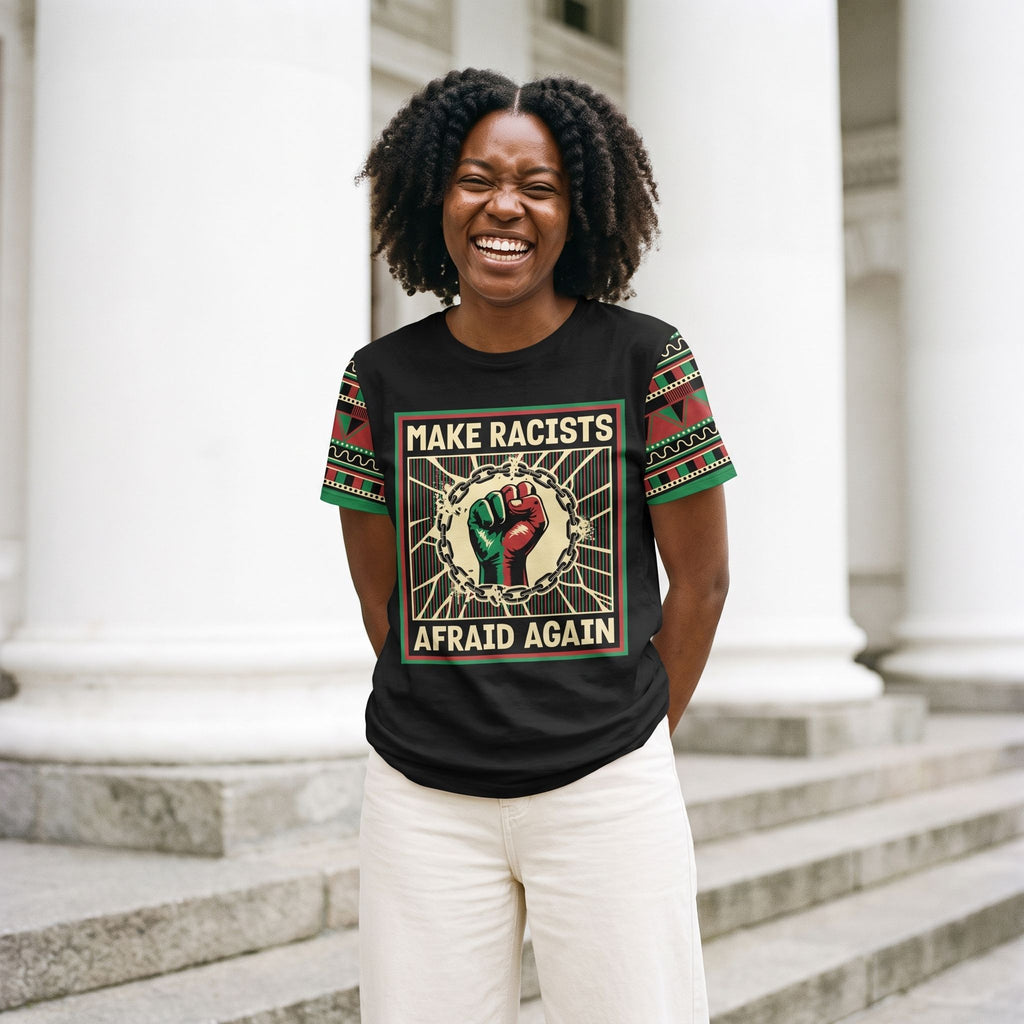 Make Racists Afraid Again T-Shirt AOP Tee Tianci 