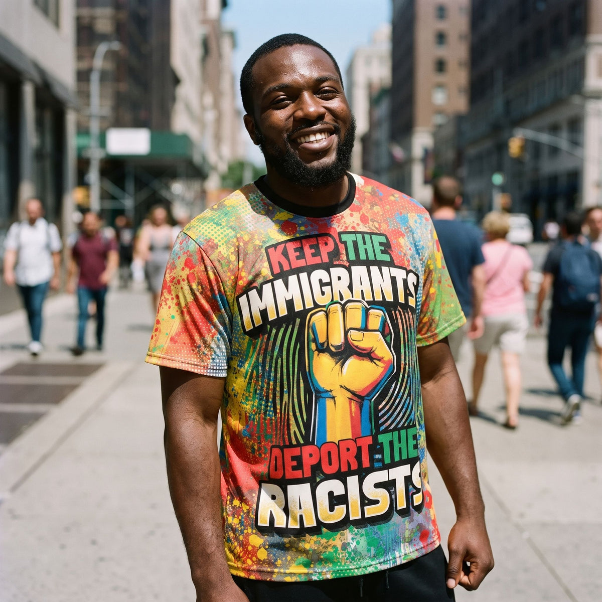 Keep The Immigrants T-Shirt AOP Tee Tianci 