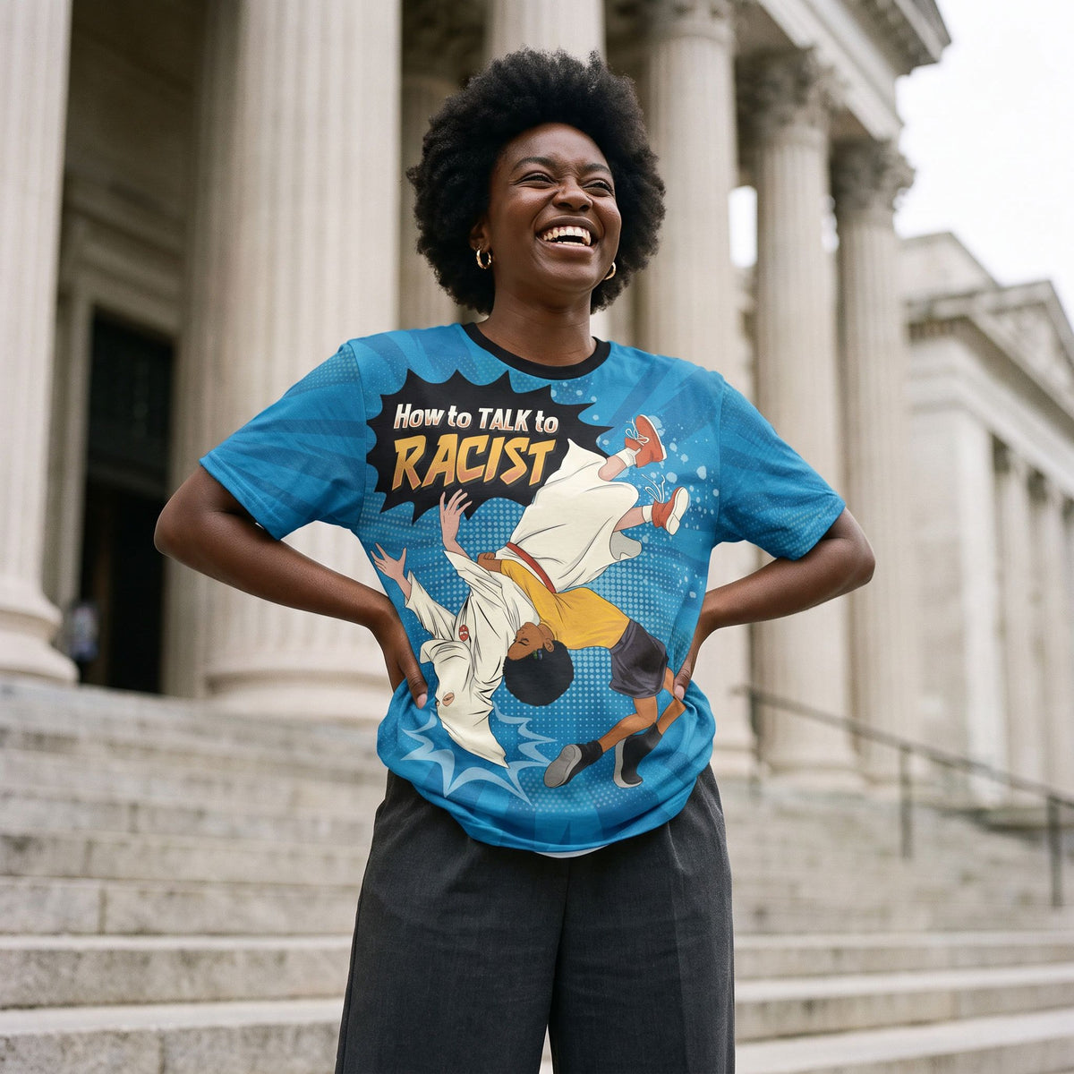 How To Talk To A Racist T-Shirt AOP Tee Tianci 