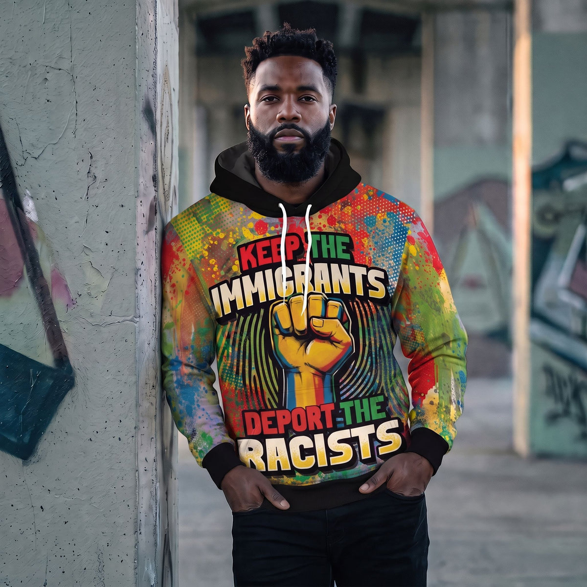 Keep The Immigrants All-over Hoodie Hoodie Tianci 