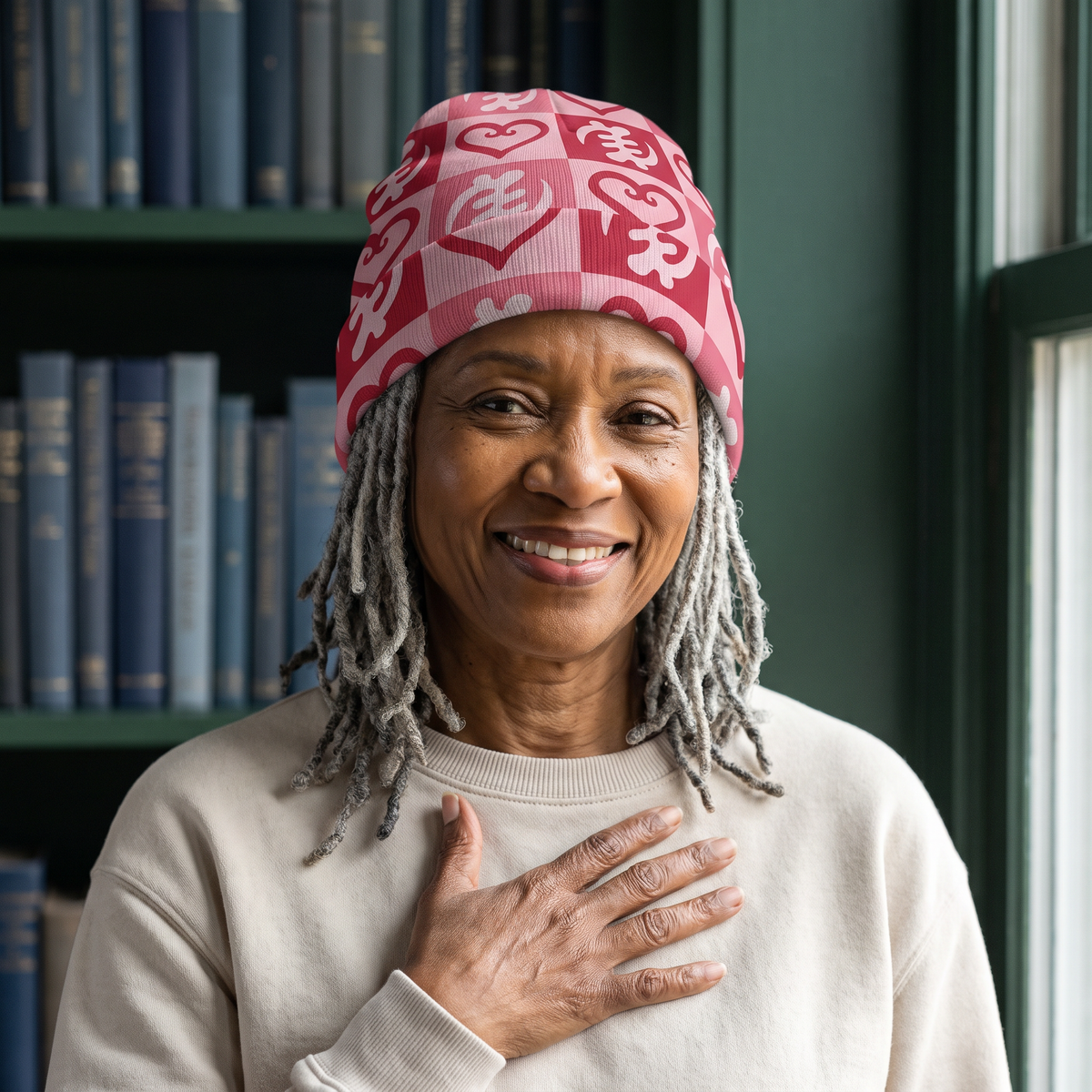 Sankofa Love Adinkra Beanie Hat