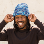 Royal Blue Kente Beanie Hat