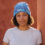 Royal Blue Kente Beanie Hat