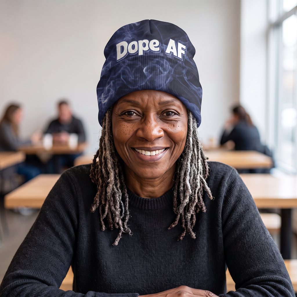 Dope AF Cold Blue Beanie Hat