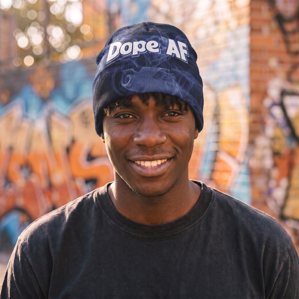Dope AF Cold Blue Beanie Hat