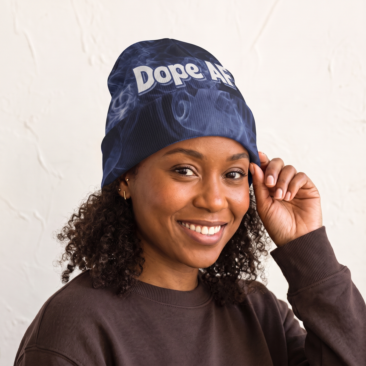 Dope AF Cold Blue Beanie Hat