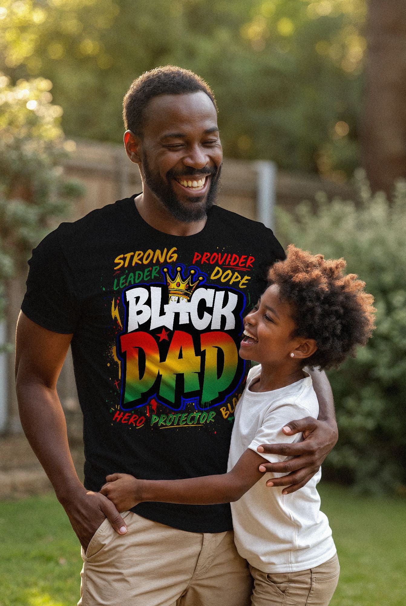 Black Dad Graffiti T-shirt Apparel Gearment 