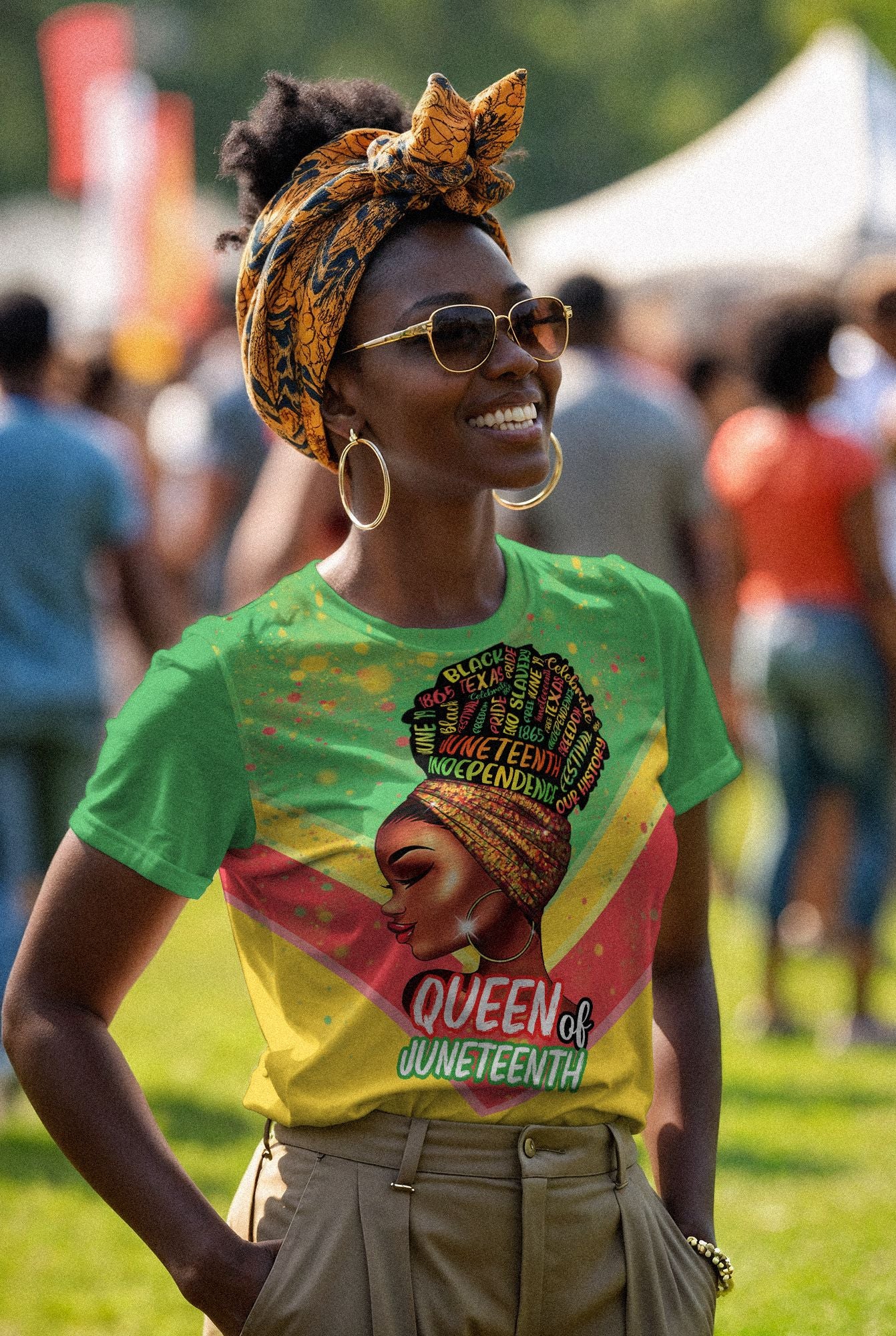 Queen Of Juneteenth T-shirt AOP Tee Tianci 