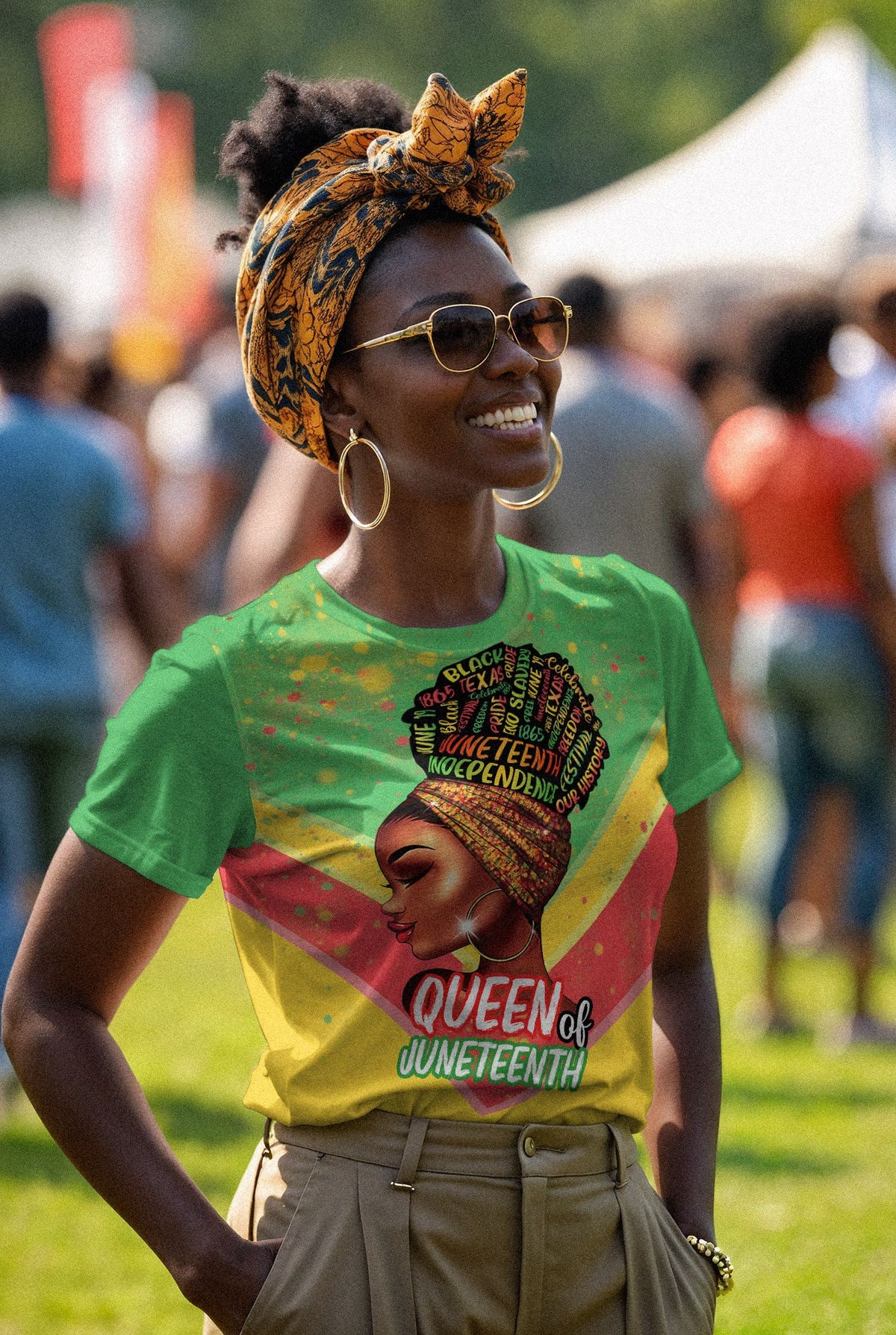 Queen Of Juneteenth T-shirt AOP Tee Tianci 