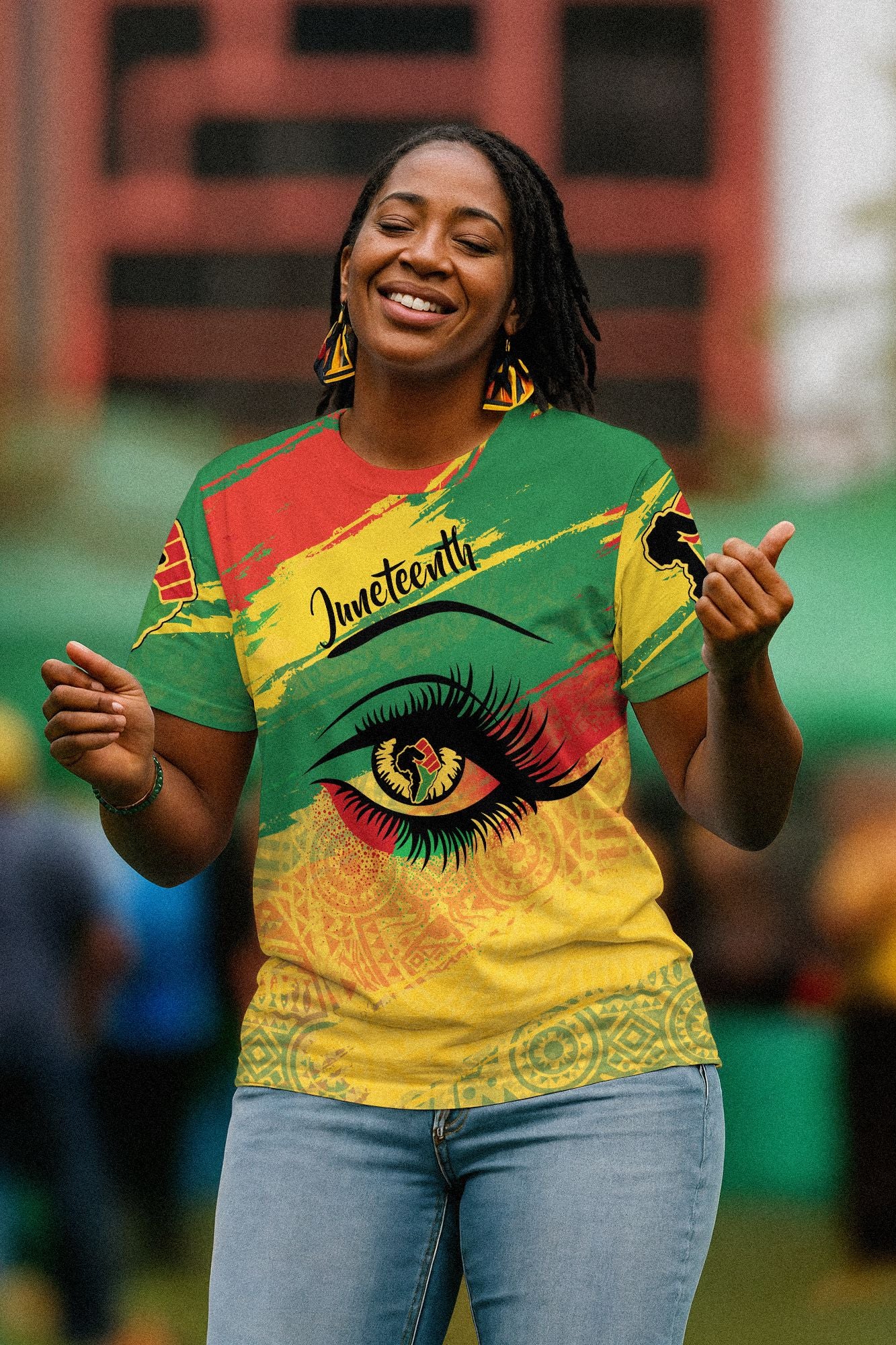 Juneteenth Eye T-shirt AOP Tee Tianci 