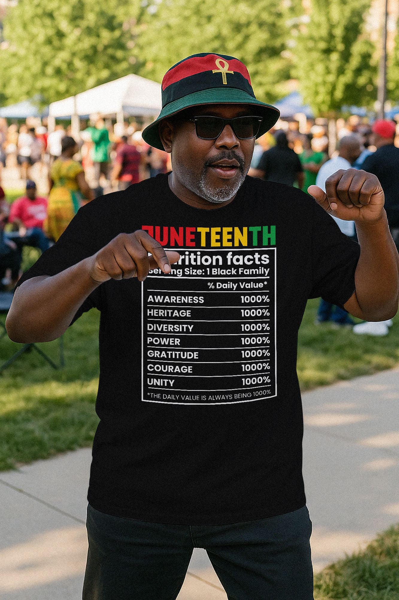 Juneteenth Nutrition Facts T-shirt Apparel Gearment 