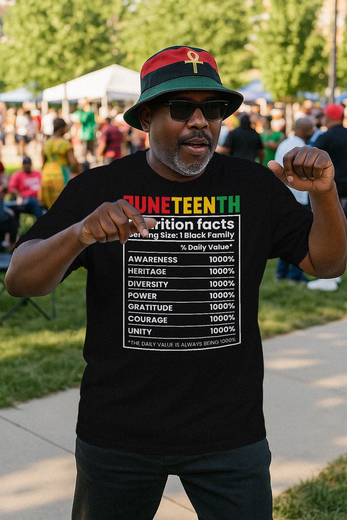 Juneteenth Nutrition Facts T-shirt Apparel Gearment 