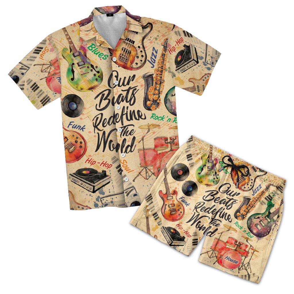 Our Beats Redefine The World Hawaiian Shirt and Shorts Set Hawaiian Shirt And Shorts Set Tianci 