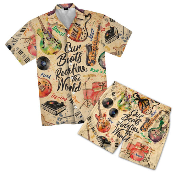 Our Beats Redefine The World Hawaiian Shirt and Shorts Set Hawaiian Shirt And Shorts Set Tianci