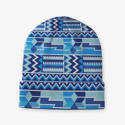 Royal Blue Kente Beanie Hat