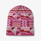 Pink Ashanti Kente Beanie Hat