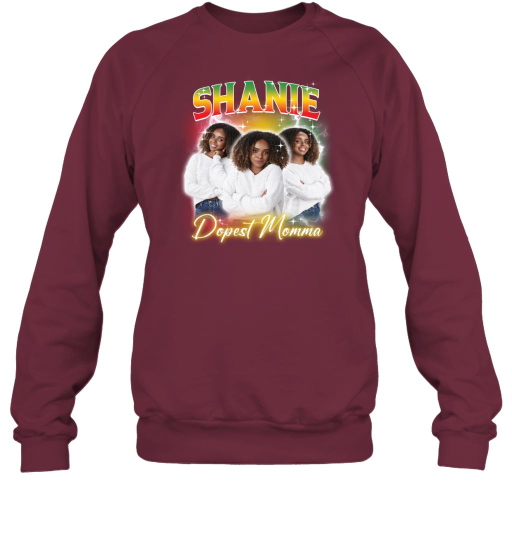 Dopest Momma Bootleg Shirt Apparel Gearment Sweatshirt Maroon S