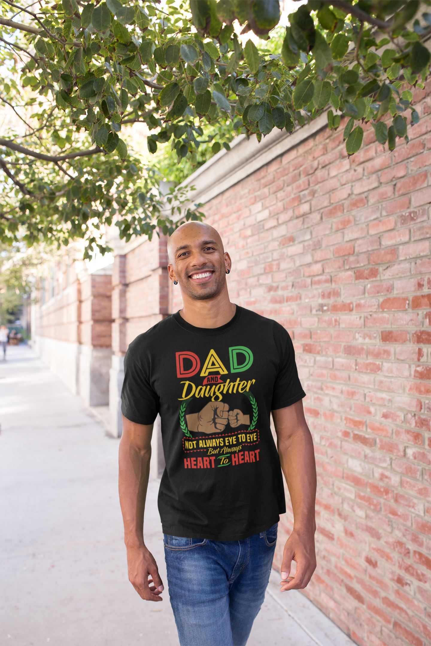 Dad And Daughter Heart To Heart T-Shirt Apparel Gearment 