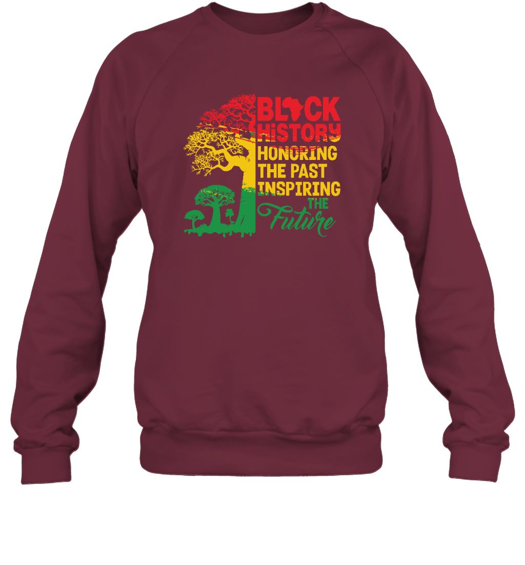 Black History Honoring The Past Inspiring The Future T-shirt Apparel Gearment Sweatshirt Maroon S