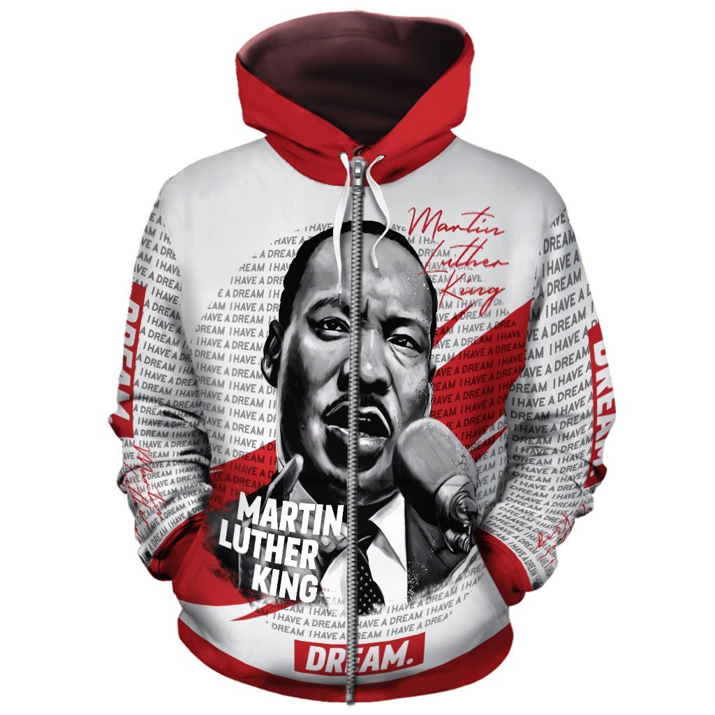 MLK Dream All-over Hoodie Hoodie Tianci Zip S 