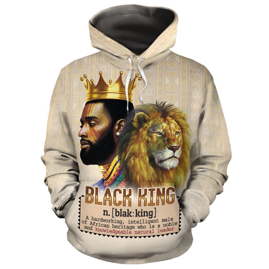 Lion Black King All-Over Hoodie Hoodie Tianci 